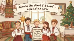 Колядки для дітей 7-8 років — короткі, з текстом
