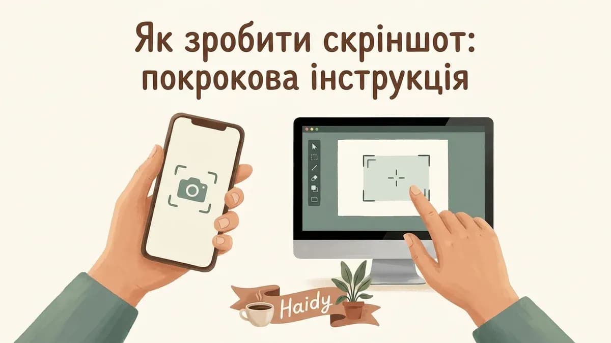 Як зробити скріншот — на телефоні, ноутбуці та ПК 2026