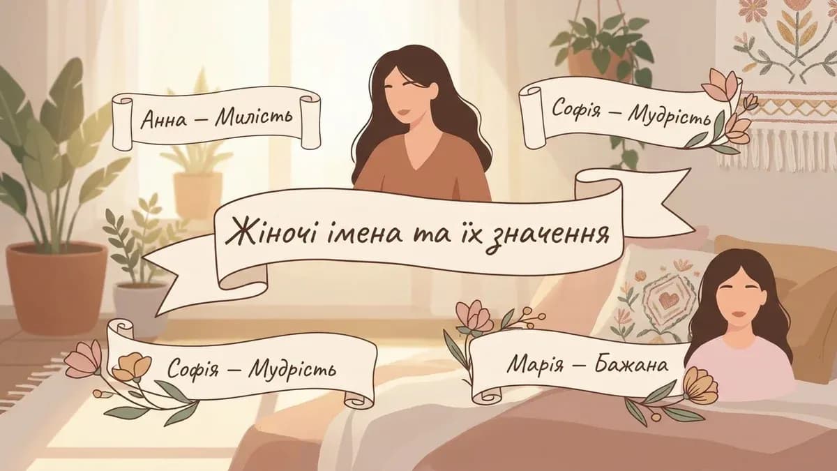 Жіночі імена та їх значення — повний список українською