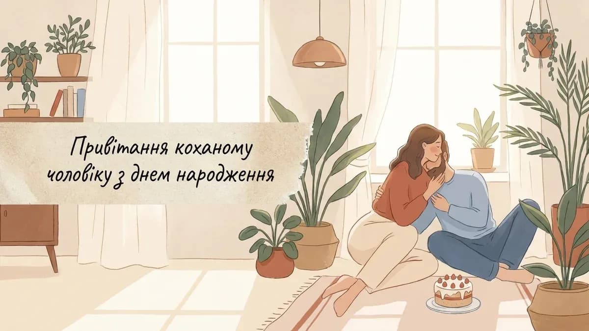 Привітання з днем народження коханому та чоловіку