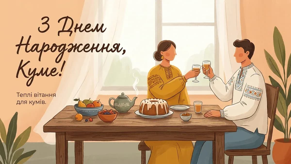 Привітання з днем народження кумі та кумові — теплі й веселі