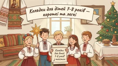 Колядки для дітей 7-8 років — короткі, з текстом