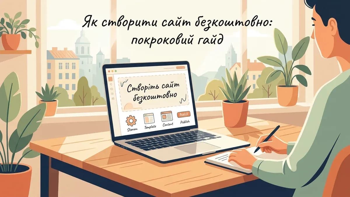 Як створити сайт безкоштовно з нуля — покрокова інструкція 2026